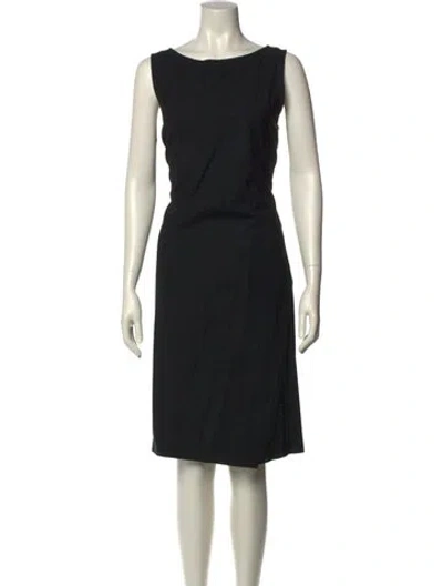 Pre-owned Theory Wool Knee-length Dress In Black