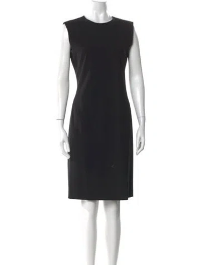 Pre-owned Theory Wool Knee-length Dress In Black