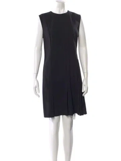 Pre-owned Theory Wool Knee-length Dress In Black