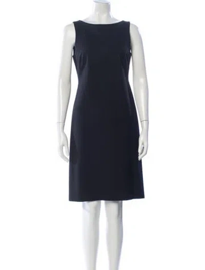 Pre-owned Theory Wool Knee-length Dress In Black