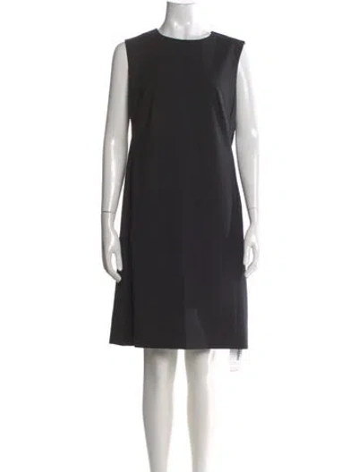 Pre-owned Theory Wool Knee-length Dress In Black