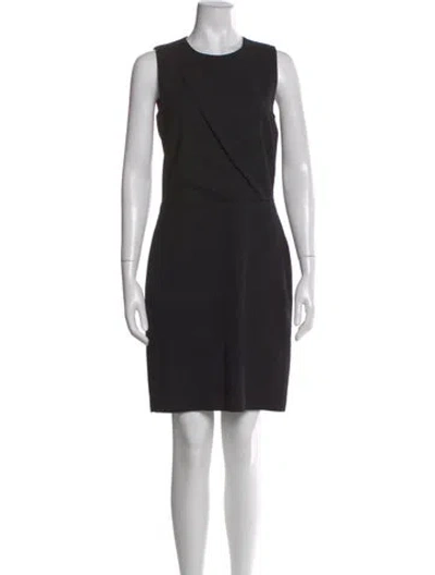 Pre-owned Theory Wool Knee-length Dress In Black