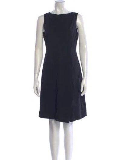 Pre-owned Theory Wool Knee-length Dress In Black