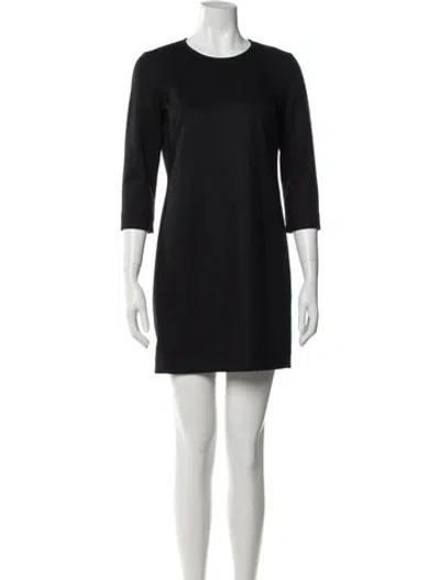 Pre-owned Theory Wool Knee-length Dress In Black