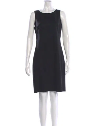 Pre-owned Theory Wool Knee-length Dress In Black