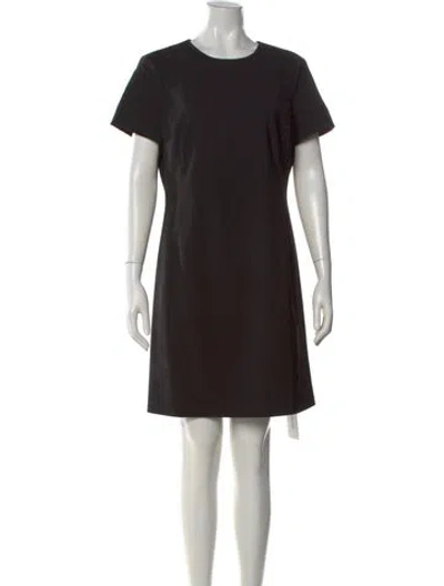 Pre-owned Theory Wool Knee-length Dress In Black