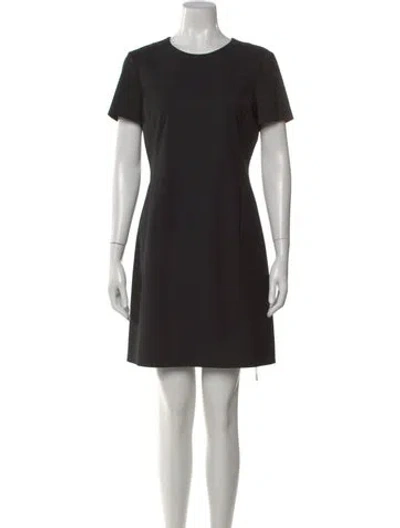 Pre-owned Theory Wool Knee-length Dress In Black