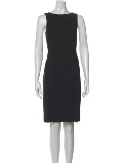 Pre-owned Theory Wool Knee-length Dress In Black