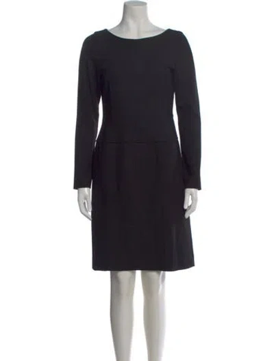 Pre-owned Theory Wool Knee-length Dress In Black