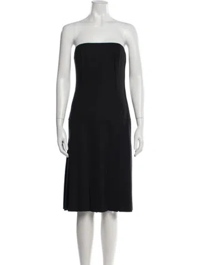 Pre-owned Theory Wool Knee-length Dress In Black