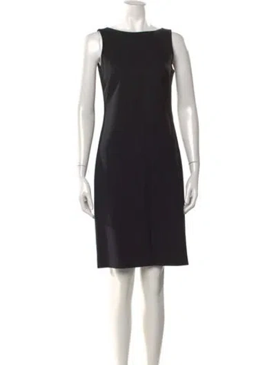 Pre-owned Theory Wool Knee-length Dress In Black