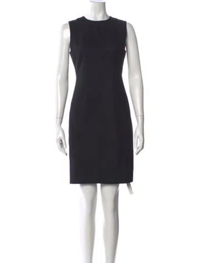 Pre-owned Theory Wool Knee-length Dress In Black