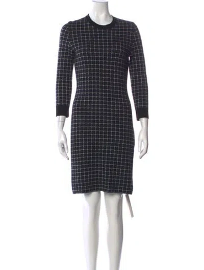 Pre-owned Theory Wool Knee-length Dress In Black