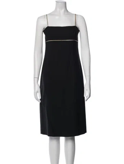 Pre-owned Theory Wool Knee-length Dress In Black