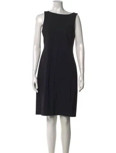 Pre-owned Theory Wool Knee-length Dress In Black