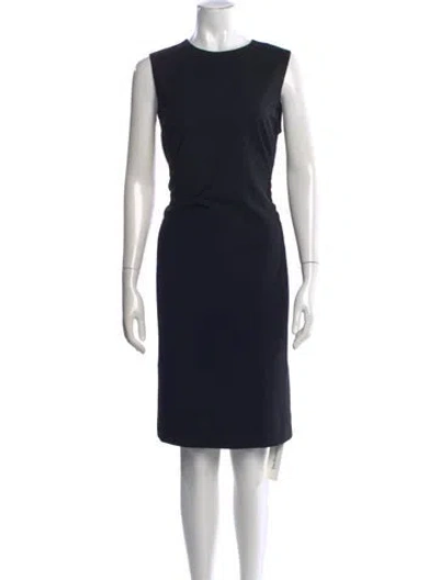 Pre-owned Theory Wool Knee-length Dress In Black
