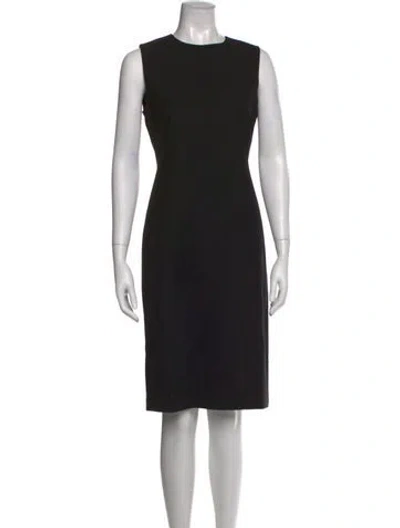 Pre-owned Theory Wool Knee-length Dress In Black