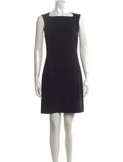 Pre-owned Theory Wool Knee-length Dress In Black