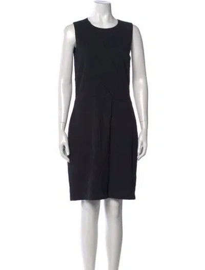 Pre-owned Theory Wool Knee-length Dress In Black