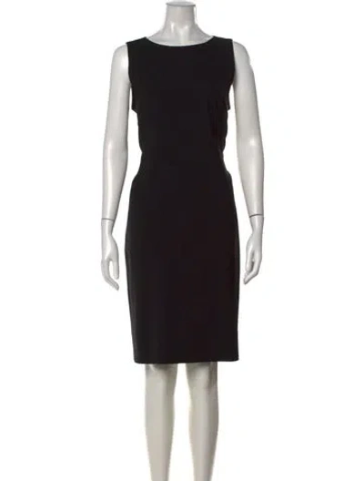 Pre-owned Theory Wool Knee-length Dress In Black