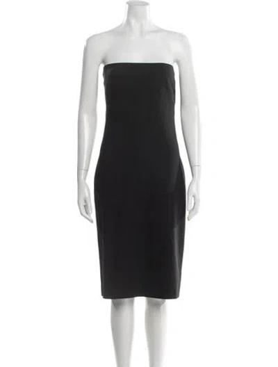Pre-owned Theory Wool Knee-length Dress In Black