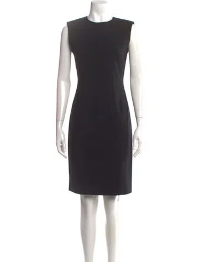 Pre-owned Theory Wool Knee-length Dress In Black
