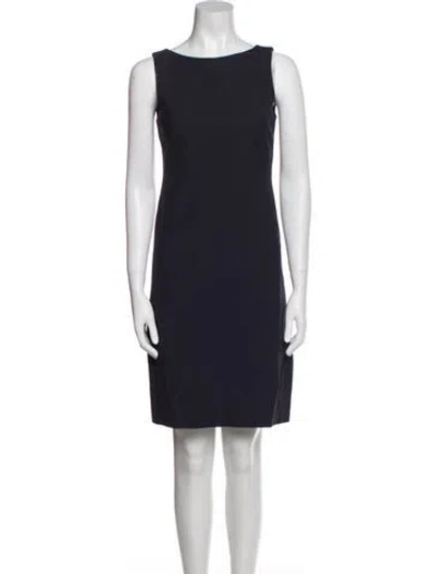 Pre-owned Theory Wool Knee-length Dress In Blue
