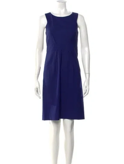 Pre-owned Theory Wool Knee-length Dress In Blue