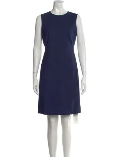 Pre-owned Theory Wool Knee-length Dress In Blue