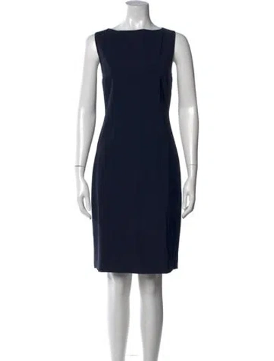 Pre-owned Theory Wool Knee-length Dress In Blue