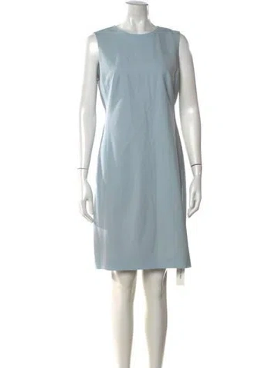 Pre-owned Theory Wool Knee-length Dress In Blue
