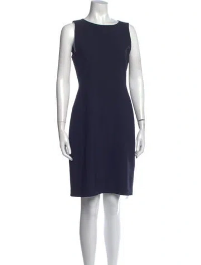 Pre-owned Theory Wool Knee-length Dress In Blue