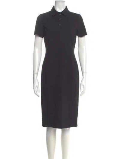 Pre-owned Theory Wool Knee-length Dress In Gray