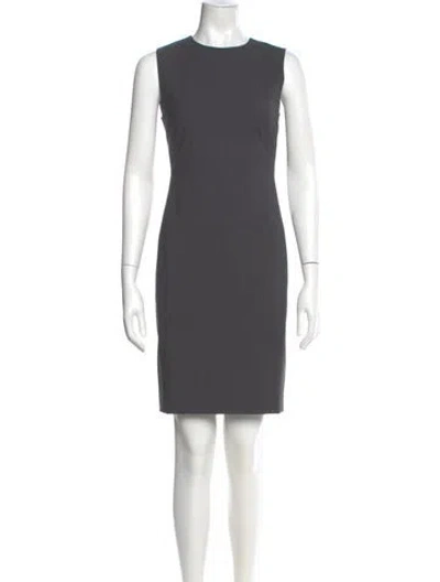 Pre-owned Theory Wool Knee-length Dress In Gray