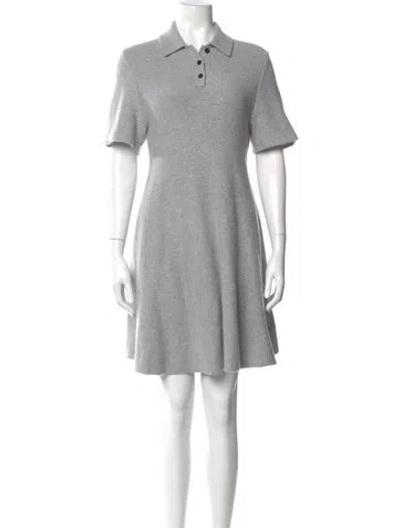 Pre-owned Theory Wool Knee-length Dress In Gray