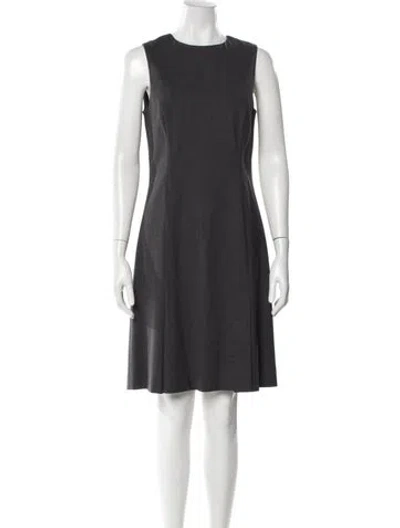 Pre-owned Theory Wool Knee-length Dress In Gray