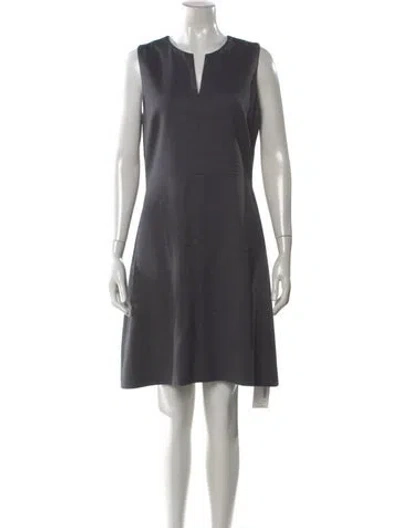 Pre-owned Theory Wool Knee-length Dress In Gray