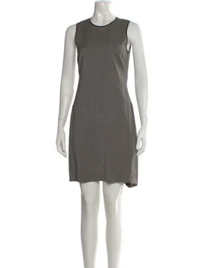 Pre-owned Theory Wool Knee-length Dress In Gray