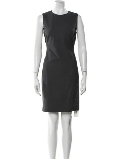 Pre-owned Theory Wool Knee-length Dress In Gray