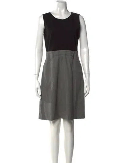 Pre-owned Theory Wool Knee-length Dress In Multi