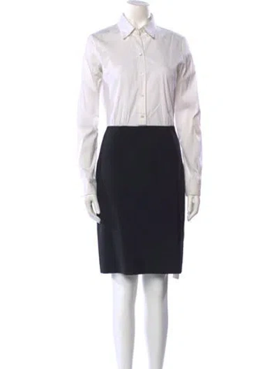 Pre-owned Theory Wool Knee-length Dress In Multi