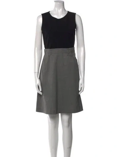 Pre-owned Theory Wool Knee-length Dress In Multi