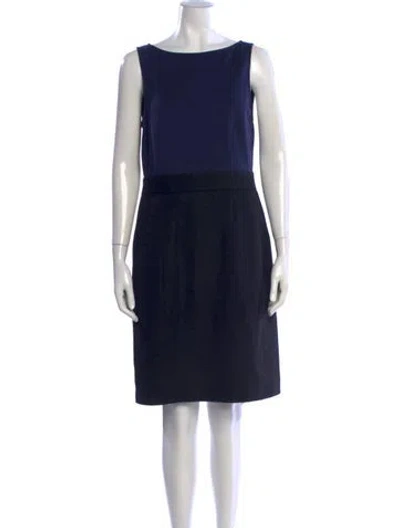 Pre-owned Theory Wool Knee-length Dress In Multi