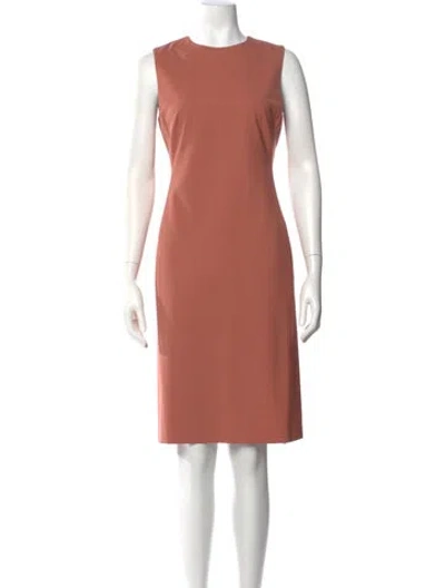 Pre-owned Theory Wool Knee-length Dress In Neutral