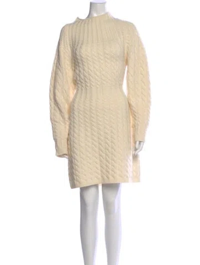 Pre-owned Theory Wool Knee-length Dress In Neutral