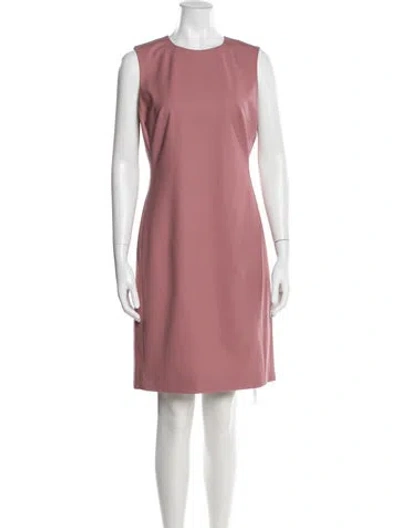 Pre-owned Theory Wool Knee-length Dress In Pink