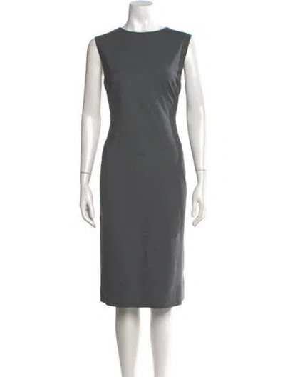 Pre-owned Theory Wool Knee-length Dress W/ Tags In Gray