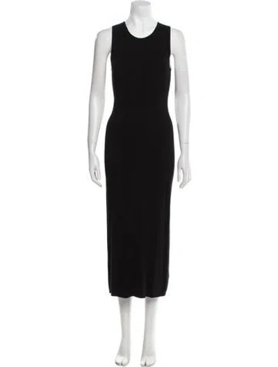 Pre-owned Theory Wool Long Dress In Black