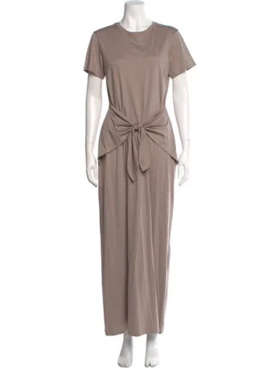 Pre-owned Theory Wool Long Dress In Gray