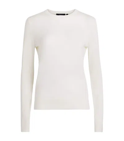 Theory Wool Long-sleeve T-shirt In White